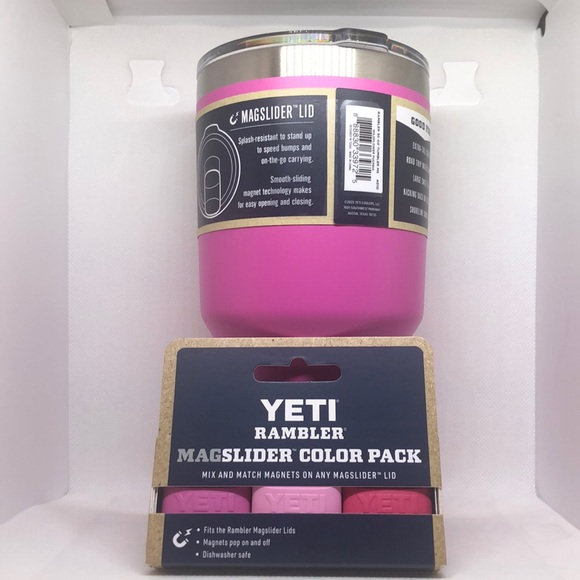 💕Yeti Rambler Tumbler Wildflower Fuchsia 30oz & Magslider 3 Pack NWT 💕 - Picture 5 of 6